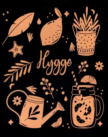 Тетрадь Hygge, золото, 48 листов, клетка обложка книги