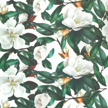 Бумага упаковочная Белые цветы обложка книги