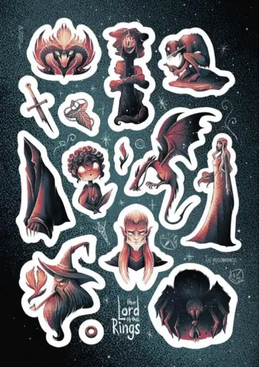 Наклейки Властелин колец Наклейки Властелин колец обложка книги