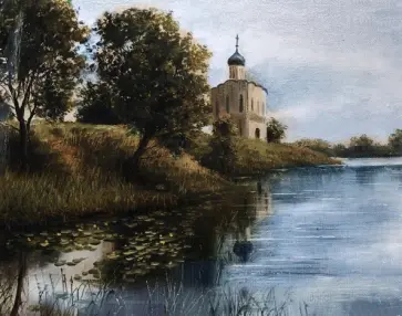 Алмазная мозаика Церковь на берегу обложка книги