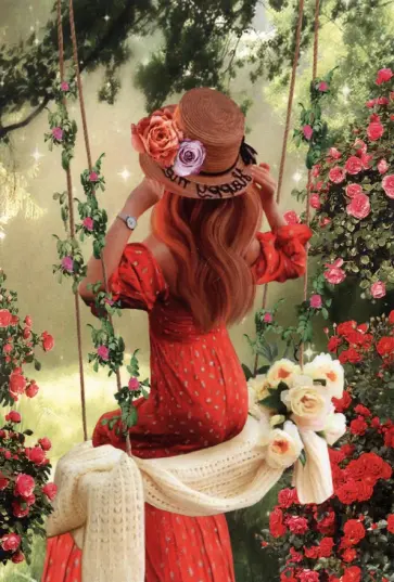 Алмазная мозаика Садовые качели обложка книги