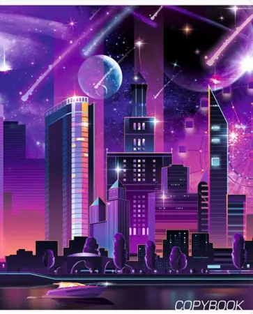 Тетрадь Огни большого города, 48 листов, клетка, в ассортименте Тетрадь Огни большого города, 48 листов, клетка, в ассортименте обложка книги