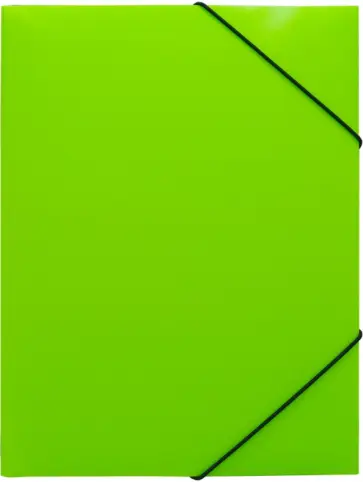 Папка на резинке Double Neon, А4, салатовая обложка книги