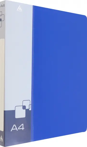 Папка на 2-х кольцах, А4, синяя обложка книги