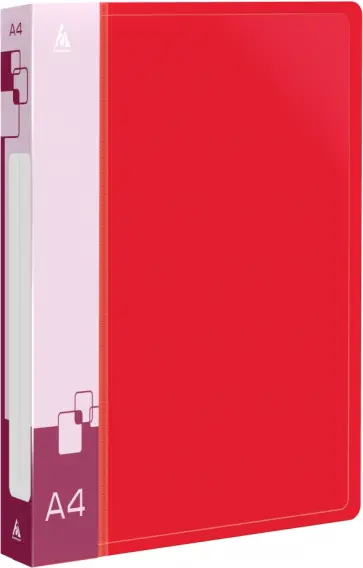 Папка на 2-х кольцах, А4, красная обложка книги
