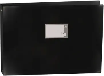 Папка на 4-х кольцах, А3, черная обложка книги