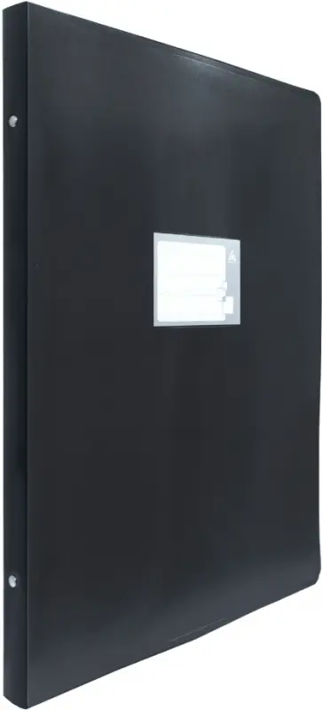 Папка на 4-х кольцах, А3, черная обложка книги