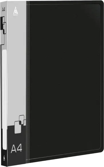 Папка с металлическим зажимом, А4, черная Папка с металлическим зажимом, А4, черная обложка книги