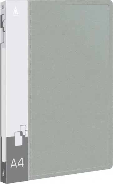 Папка с пружинным скоросшивателем, А4, серая обложка книги