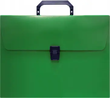 Портфель, 1 отделение, А4, зеленый обложка книги