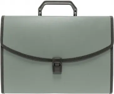 Портфель, 13 отделений, А4, серый обложка книги