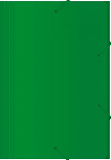 Папка на резинке, 6 отделений, А4, зеленая обложка книги