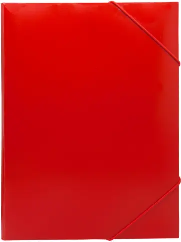 Папка на резинке, А4, красная обложка книги