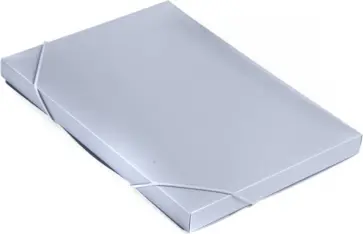 Папка-короб архивный на резинках, серая обложка книги