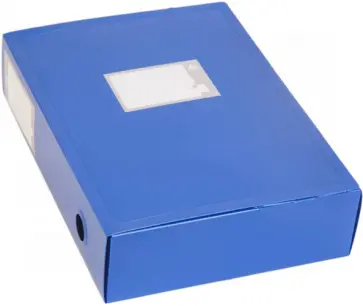 Папка-короб архивный, синяя обложка книги