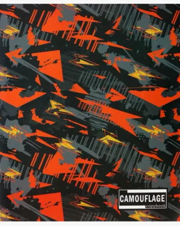 Тетрадь Цветной камуфляж, 96 листов, линия обложка книги