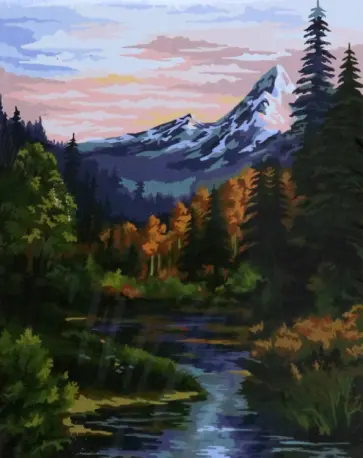 Рисование по номерам Тайга обложка книги