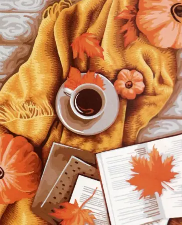 Рисование по номерам Осенний флетлей обложка книги