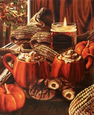 Рисование по номерам Тыквенный латте обложка книги