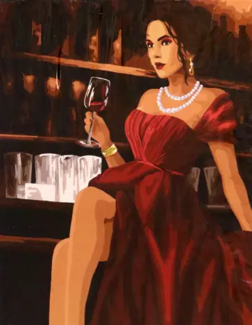 Рисование по номерам Бокал вина обложка книги