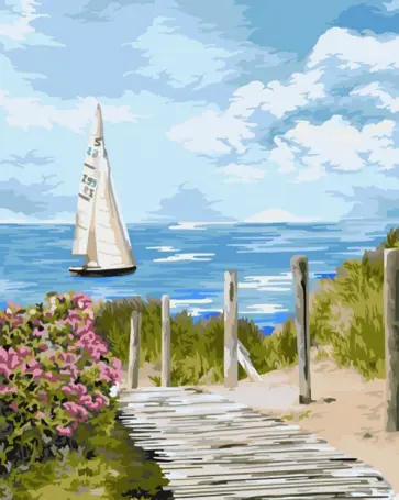 Рисование по номерам Дорога к морю обложка книги