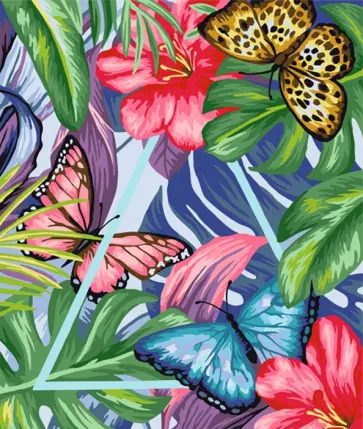 Рисование по номерам Тропическая композиция обложка книги