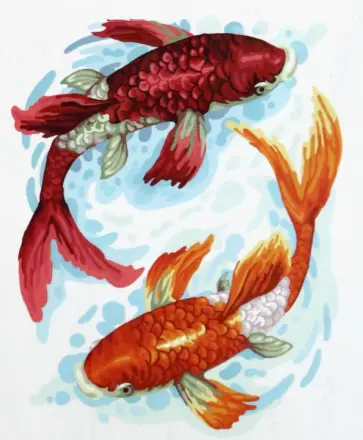 Рисование по номерам Влюбленные рыбки обложка книги