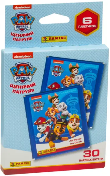 Блистер с наклейками Paw Patrol 7, 6 пакетиков Блистер с наклейками Paw Patrol 7, 6 пакетиков обложка книги