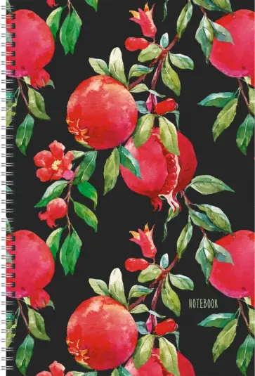 Тетрадь для конспектов Juicy pomegranate, 96 листов, А4, клетка обложка книги