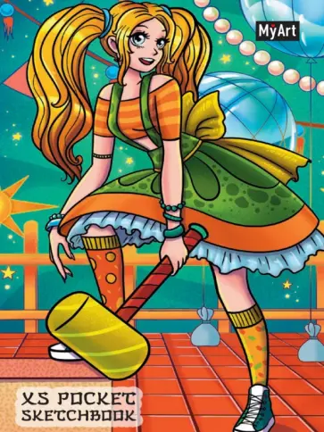 Скетчбук Аниме. Девушка с молотом обложка книги