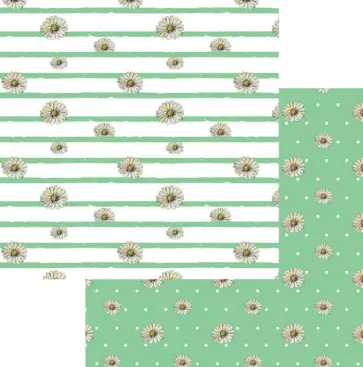 Бумага упаковочная двусторонняя Ромашки обложка книги