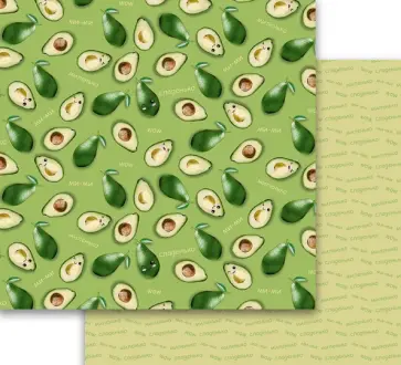 Бумага упаковочная двусторонняя Авокадо обложка книги