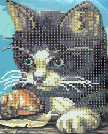 Алмазная мозаика Котенок, с мольбертом обложка книги