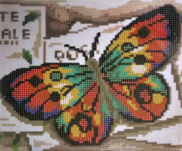 Алмазная мозаика Бабочка, с мольбертом обложка книги