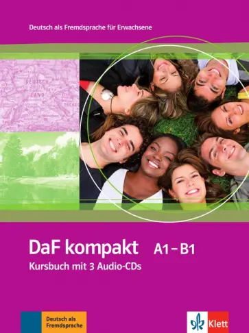 Braun, Doubek - DaF kompakt A1-B1. Deutsch als Fremdsprache für Erwachsene. Kursbuch mit 3 Audio-CDs Braun, Doubek - DaF kompakt A1-B1. Deutsch als Fremdsprache für Erwachsene. Kursbuch mit 3 Audio-CDs обложка книги