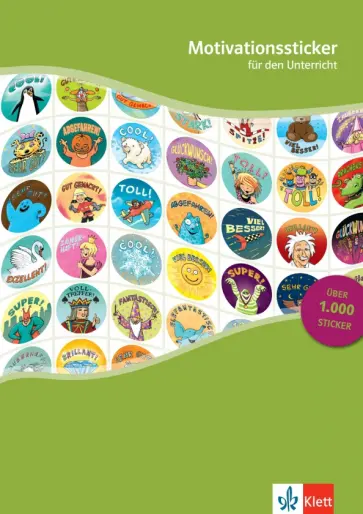 Motivationssticker für den Unterricht. Aufkleber обложка книги