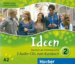 Обложка книги Ideen 2. 3 Audio-CDs zum Kursbuch. Deutsch als Fremdsprache, Krenn Wilfried, Puchta Herbert