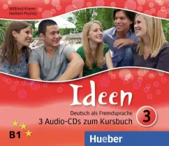 Обложка книги Ideen 3. 3 Audio-CDs zum Kursbuch. Deutsch als Fremdsprache, Krenn Wilfried, Puchta Herbert