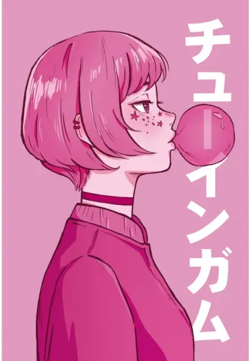 Точкабук аниме. Девушка с жевательной резинкой, 32 листа обложка книги