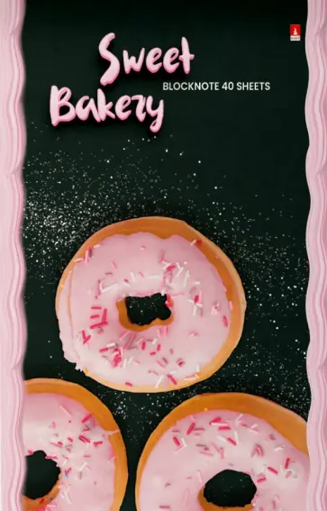 Блокнот Донат рулит!, 40 листов, клетка, А5, в ассортименте обложка книги