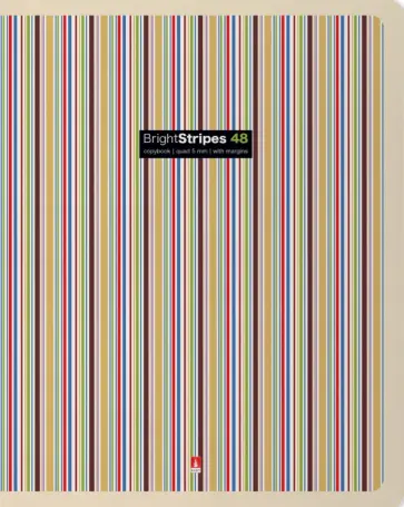 Тетрадь Stripes , 48 листов, клетка, А5, в ассортименте обложка книги