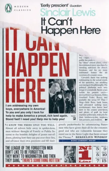 Sinclair Lewis - It Can't Happen Here обложка книги