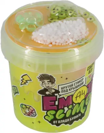 Emoji-slime желтый. Влад А4 обложка книги