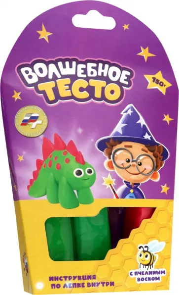 Тесто для лепки, 150 гр., Динозавр зеленый обложка книги