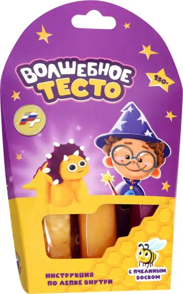 Тесто для лепки, 150 гр., Динозавр желтый обложка книги