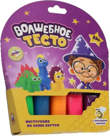 Тесто для лепки Динозаврики, 250 г. обложка книги