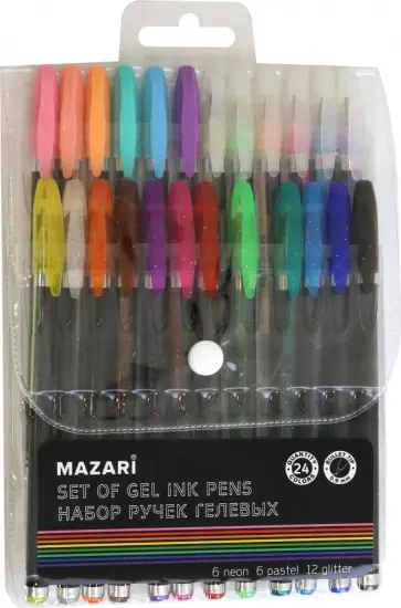 Набор гелевых ручек, 24 цвета обложка книги