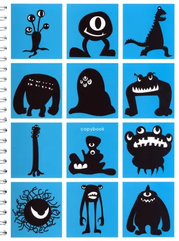 Тетрадь Монстрики, 96 листов, клетка, А5 обложка книги