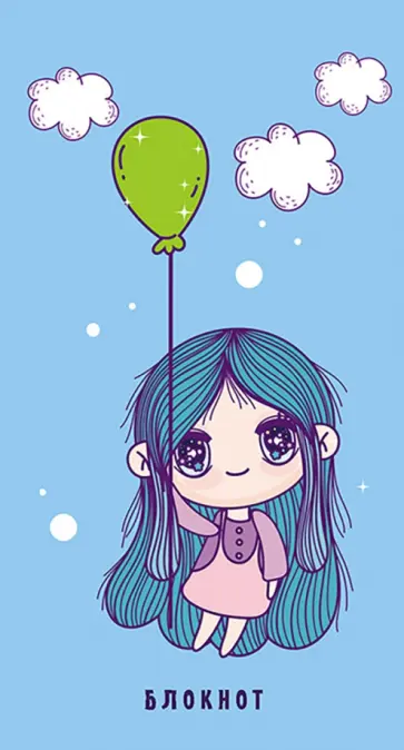 Блокнот Девочка, А7, 60 листов, клетка обложка книги