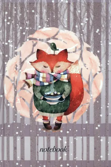 Записная книжка Лисёнок, 80 листов, клетка, А5 обложка книги